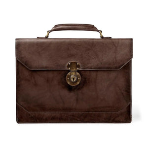 Benjamin Leather Briefcase by Mission Mercantile Leather Goods, Southern food gift detail photo 13