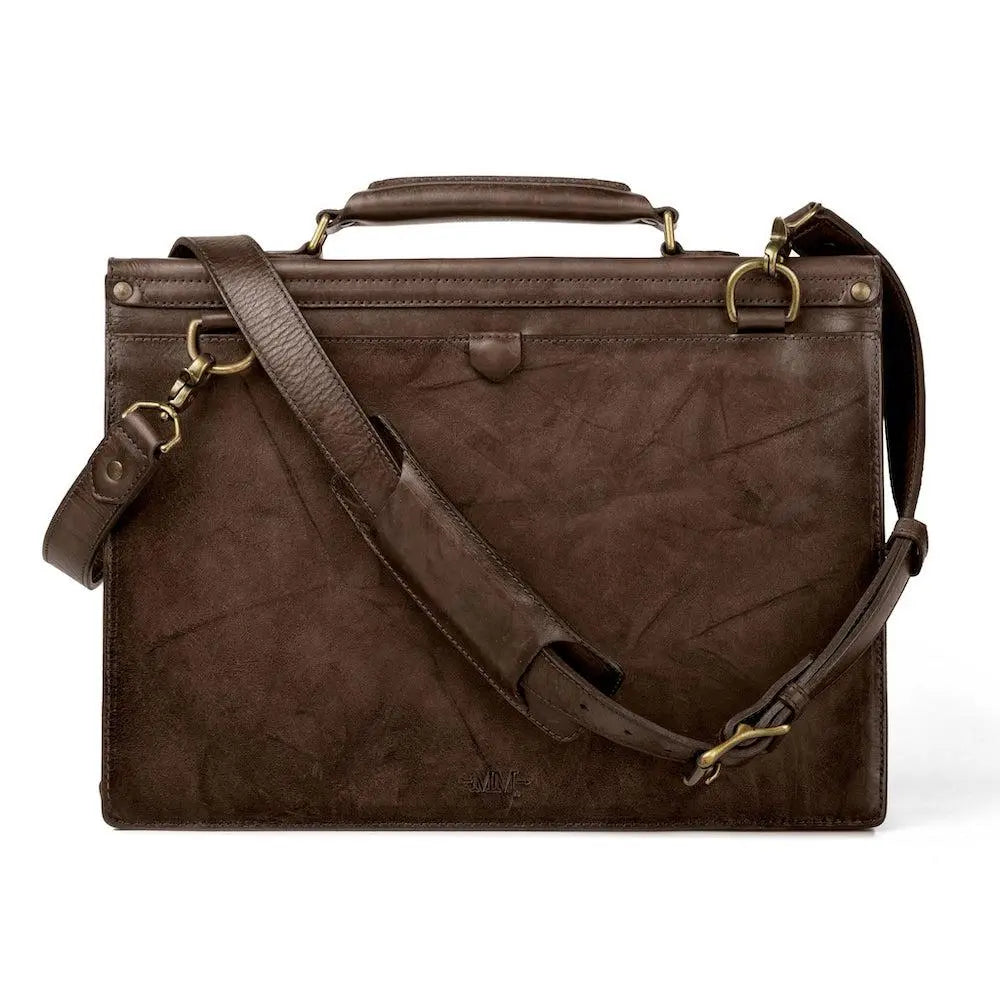 Benjamin Leather Briefcase by Mission Mercantile Leather Goods, Southern food gift detail photo 14