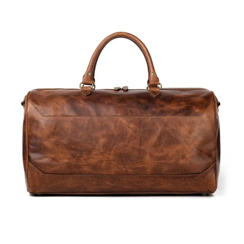 Benjamin Leather Duffle Bag by Mission Mercantile Leather Goods, Southern food gift detail photo 5