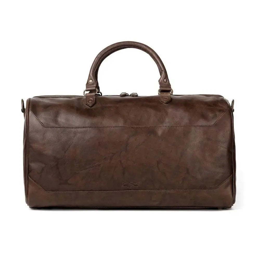 Benjamin Leather Duffle Bag by Mission Mercantile Leather Goods, Southern food gift detail photo 10