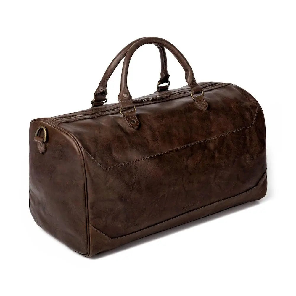 Benjamin Leather Duffle Bag by Mission Mercantile Leather Goods, Southern food gift detail photo 11