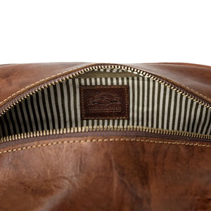 Benjamin Leather Toiletry Wash Bag by Mission Mercantile Leather Goods, Southern food gift detail photo 7