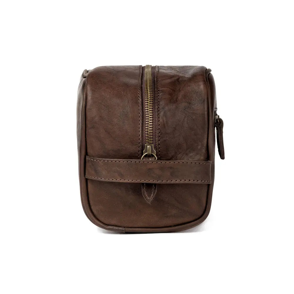 Benjamin Leather Toiletry Wash Bag by Mission Mercantile Leather Goods, Southern food gift detail photo 11