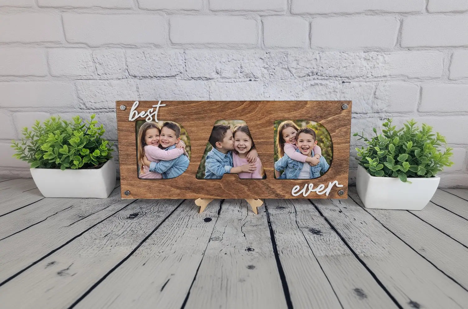 Best Dad Ever Picture Frame by EverLee Creations, Southern home decor main product photo