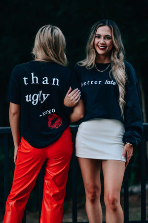 Better Late Than Ugly Vintage Tee by Southern Bliss Company, Southern lifestyle apparel detail photo 2