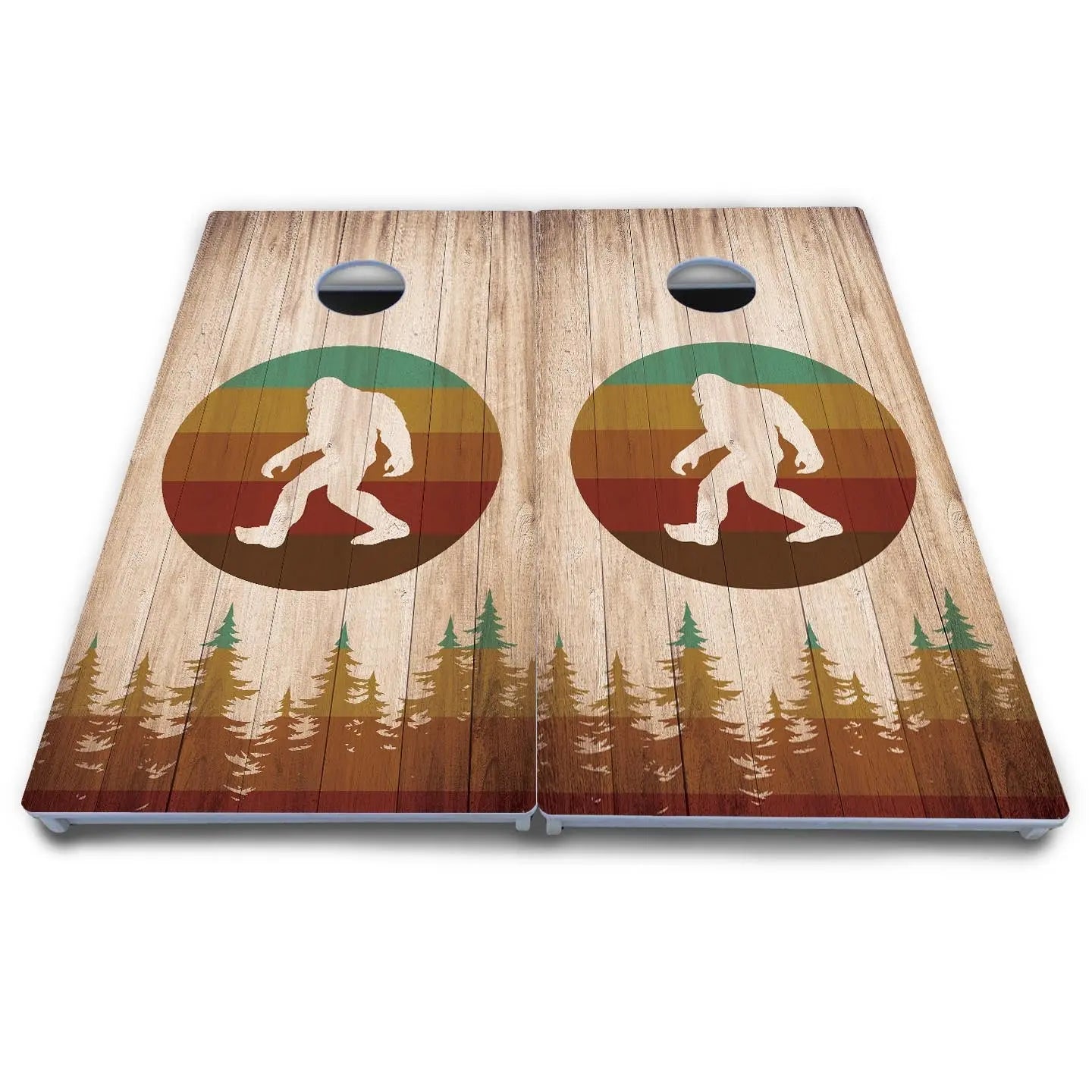 Bigfoot Circle Cornhole Boards - All Weather Series by Cornhole Solutions, custom cornhole board detail photo 4
