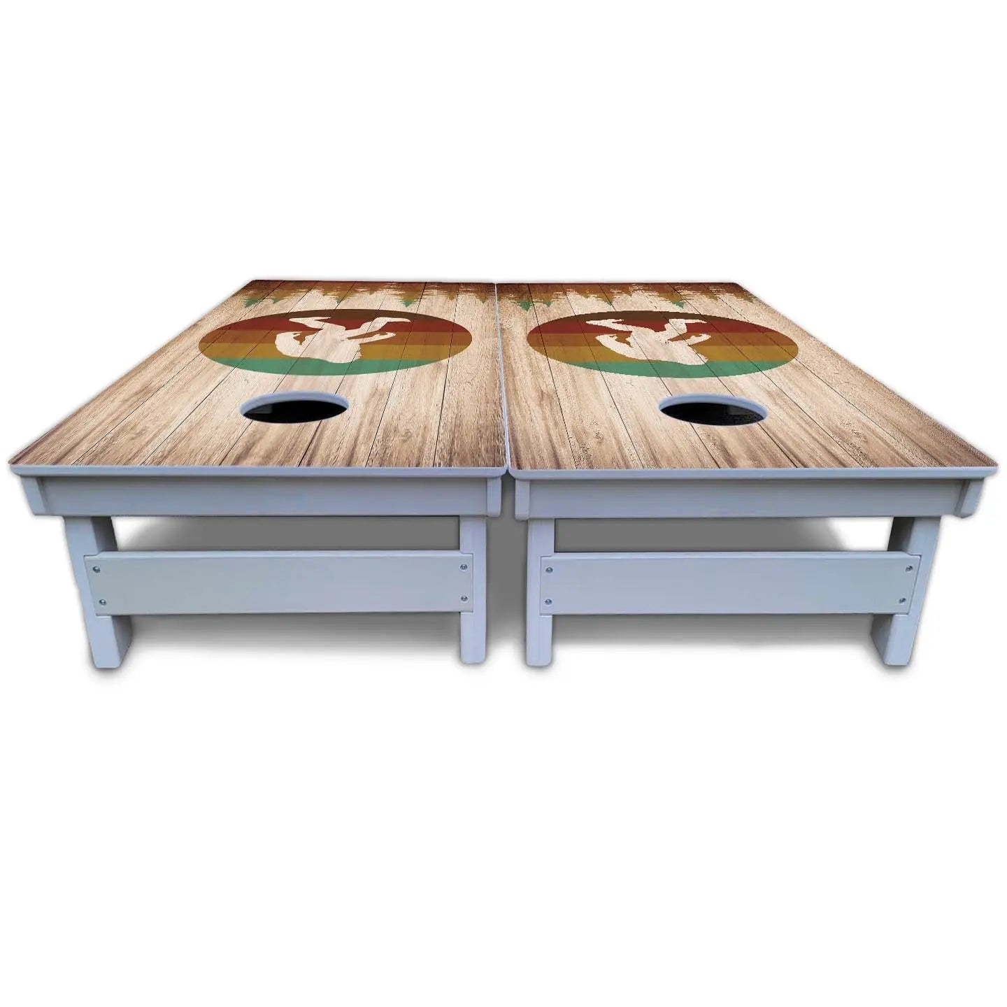 Bigfoot Circle Cornhole Boards - All Weather Series by Cornhole Solutions, custom cornhole board detail photo 5