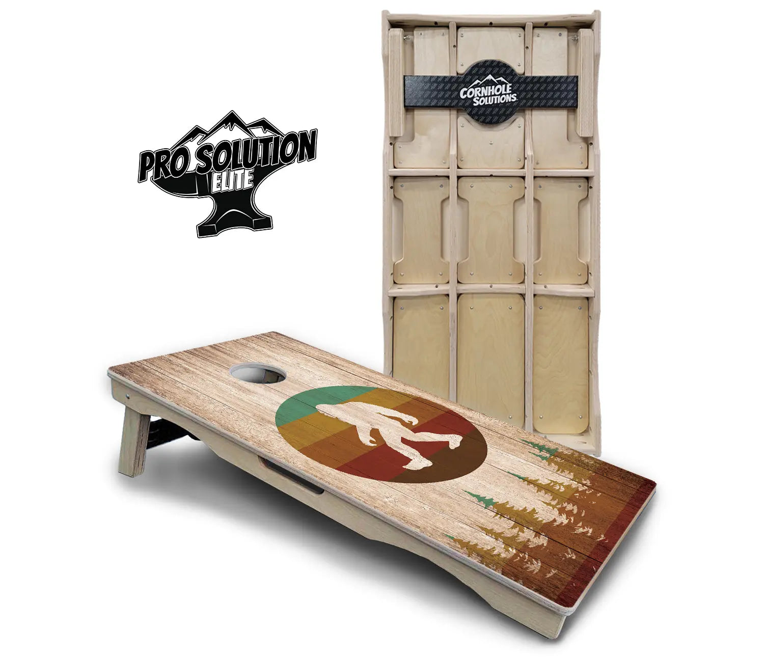 Bigfoot Circle Cornhole Boards - Pro Solution Elite Series by Cornhole Solutions, custom cornhole board main product photo
