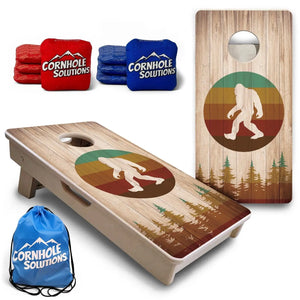 Bigfoot Circle - Mini or Vacation Size Cornhole Boards by Cornhole Solutions, custom cornhole board main product photo