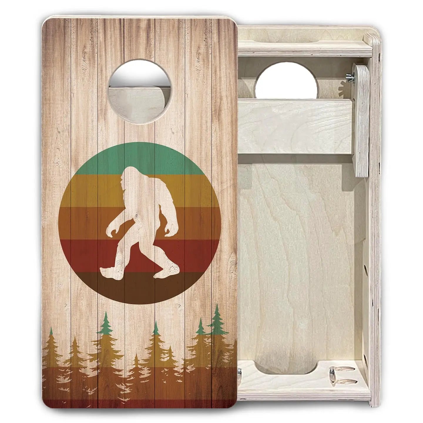 Bigfoot Circle - Mini or Vacation Size Cornhole Boards by Cornhole Solutions, custom cornhole board detail photo 4