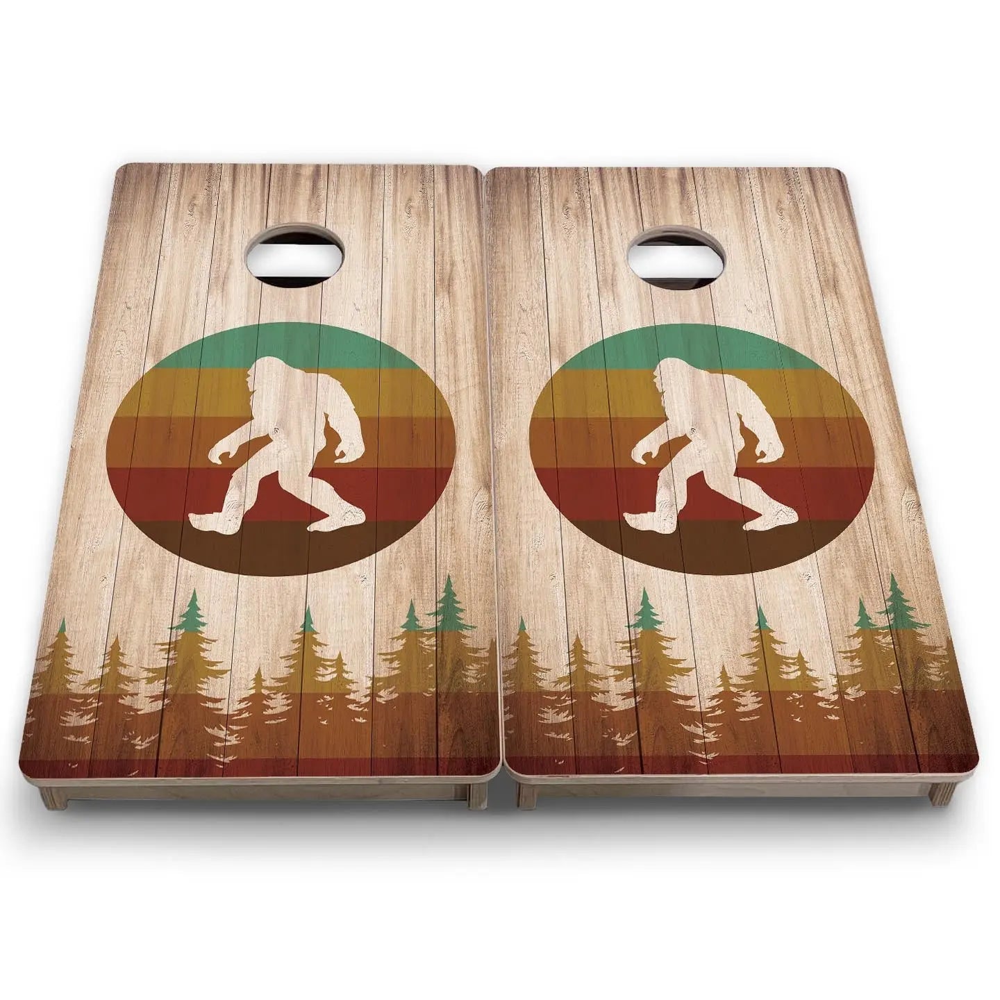Bigfoot Circle - Mini or Vacation Size Cornhole Boards by Cornhole Solutions, custom cornhole board detail photo 5
