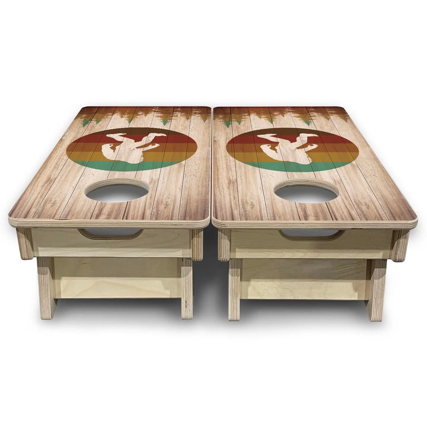 Bigfoot Circle - Mini or Vacation Size Cornhole Boards by Cornhole Solutions, custom cornhole board detail photo 8