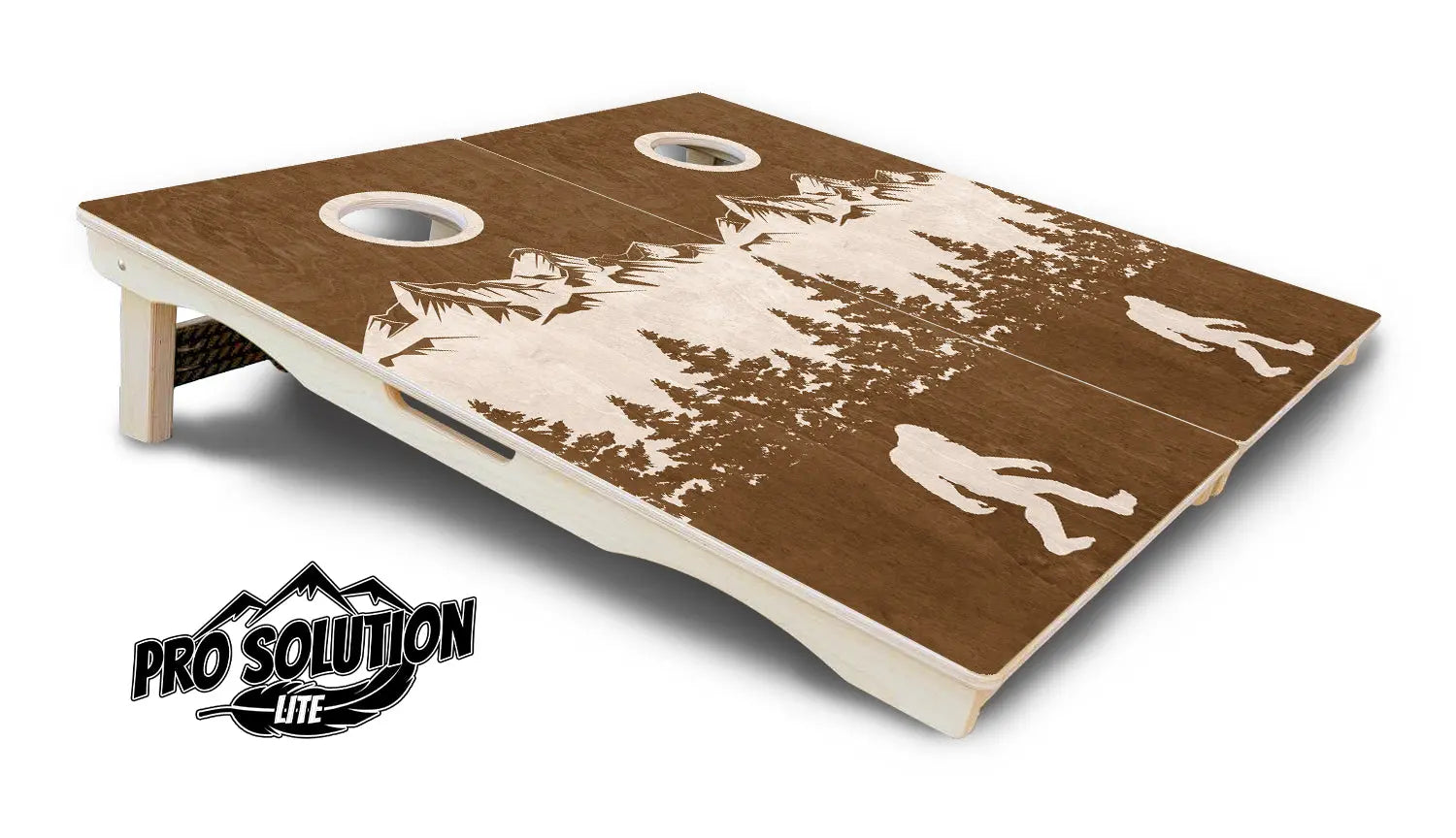 Bigfoot Mountain Scene Cornhole Boards - Pro Solution Lite Series by Cornhole Solutions, custom cornhole board detail photo 5