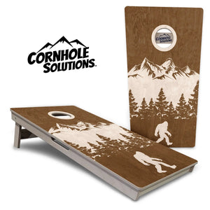 Bigfoot Mtn Scene Cornhole Boards - Professional Tournament Series by Cornhole Solutions, custom cornhole board main product photo
