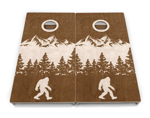 Bigfoot Mtn Scene Cornhole Boards - Professional Tournament Series by Cornhole Solutions, custom cornhole board detail photo 2