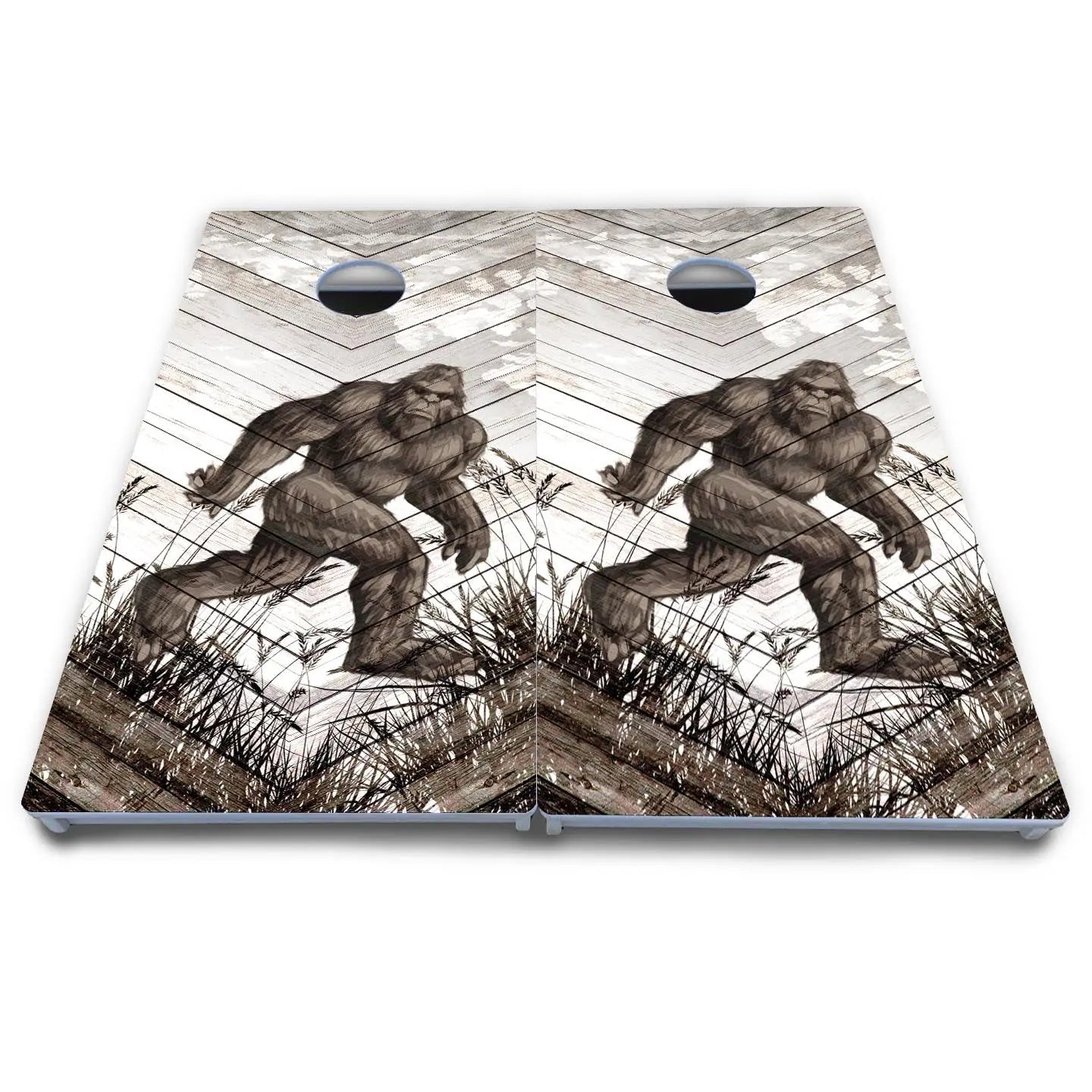 Bigfoot Whitewash Cornhole Boards - All Weather Series by Cornhole Solutions, custom cornhole board detail photo 4