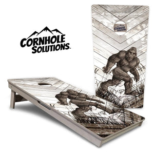 Bigfoot Whitewash Cornhole Boards - Professional Tournament Series by Cornhole Solutions, custom cornhole board main product photo