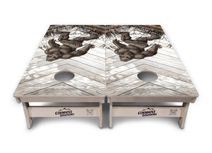Bigfoot Whitewash Cornhole Boards - Professional Tournament Series by Cornhole Solutions, custom cornhole board detail photo 2