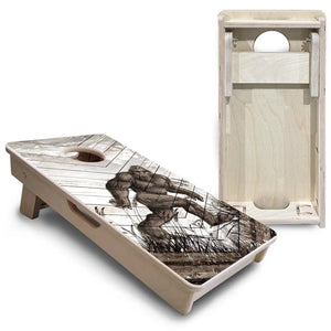 Bigfoot Whitewash - Mini and Vacation Size Boards by Cornhole Solutions, custom cornhole board detail photo 6