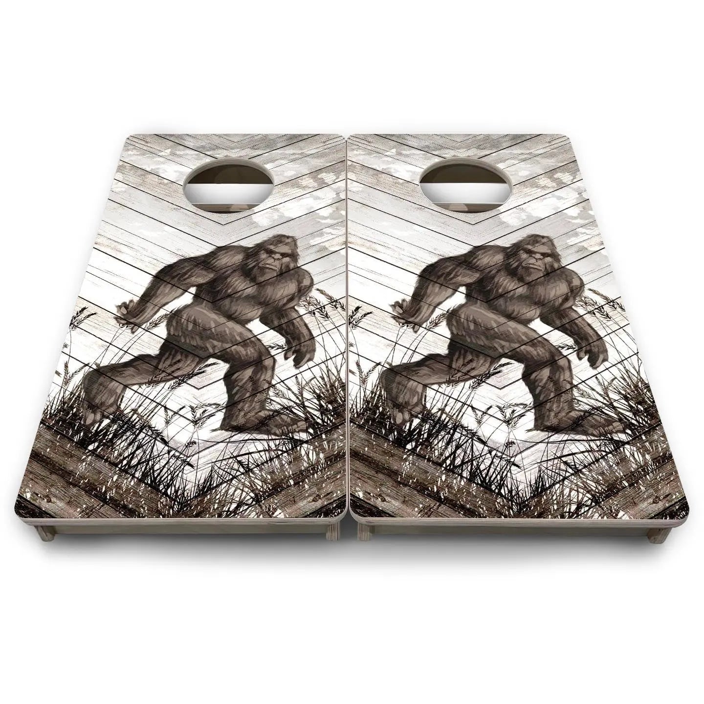 Bigfoot Whitewash - Mini and Vacation Size Boards by Cornhole Solutions, custom cornhole board detail photo 9