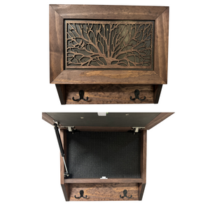 Birds in a Tree Gun Concealment Decor - Handcrafted Wooden Gun Cabinets - Gun Shelf Hidden Storage for Rifles, Shotguns, & Handguns - Quick Access Hid by Bellewood Designs