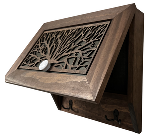Birds in a Tree Gun Concealment Decor - Handcrafted Wooden Gun Cabinets - Gun Shelf Hidden Storage for Rifles, Shotguns, & Handguns - Quick Access Hid by Bellewood Designs