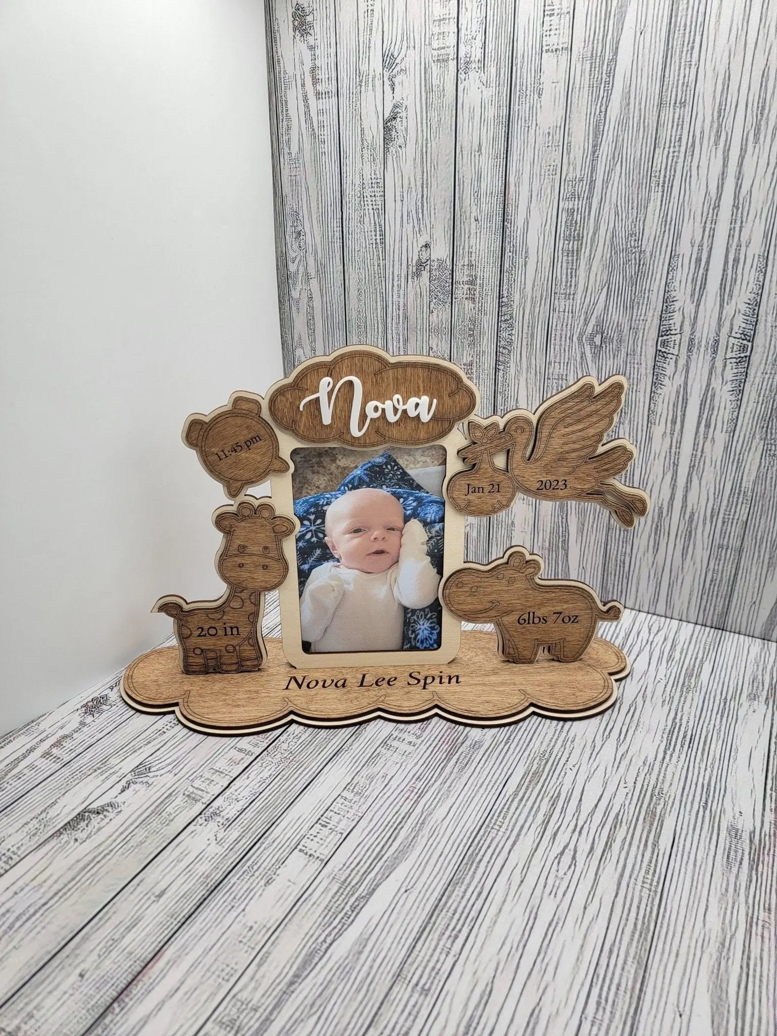 Birth Announcement Frame by EverLee Creations, Southern home decor detail photo 2