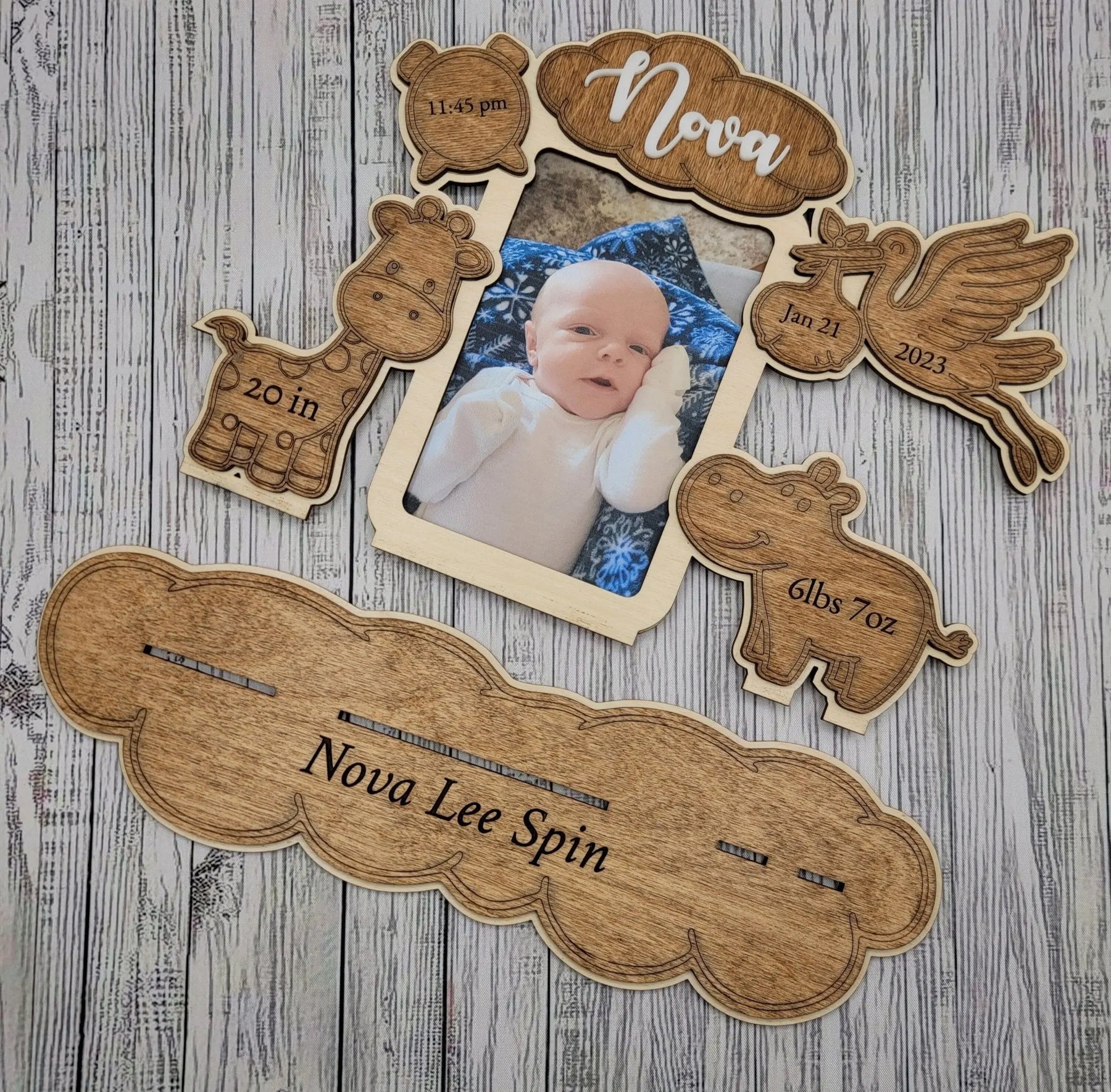 Birth Announcement Frame by EverLee Creations, Southern home decor detail photo 8