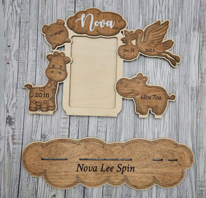 Birth Announcement Frame by EverLee Creations, Southern home decor detail photo 9