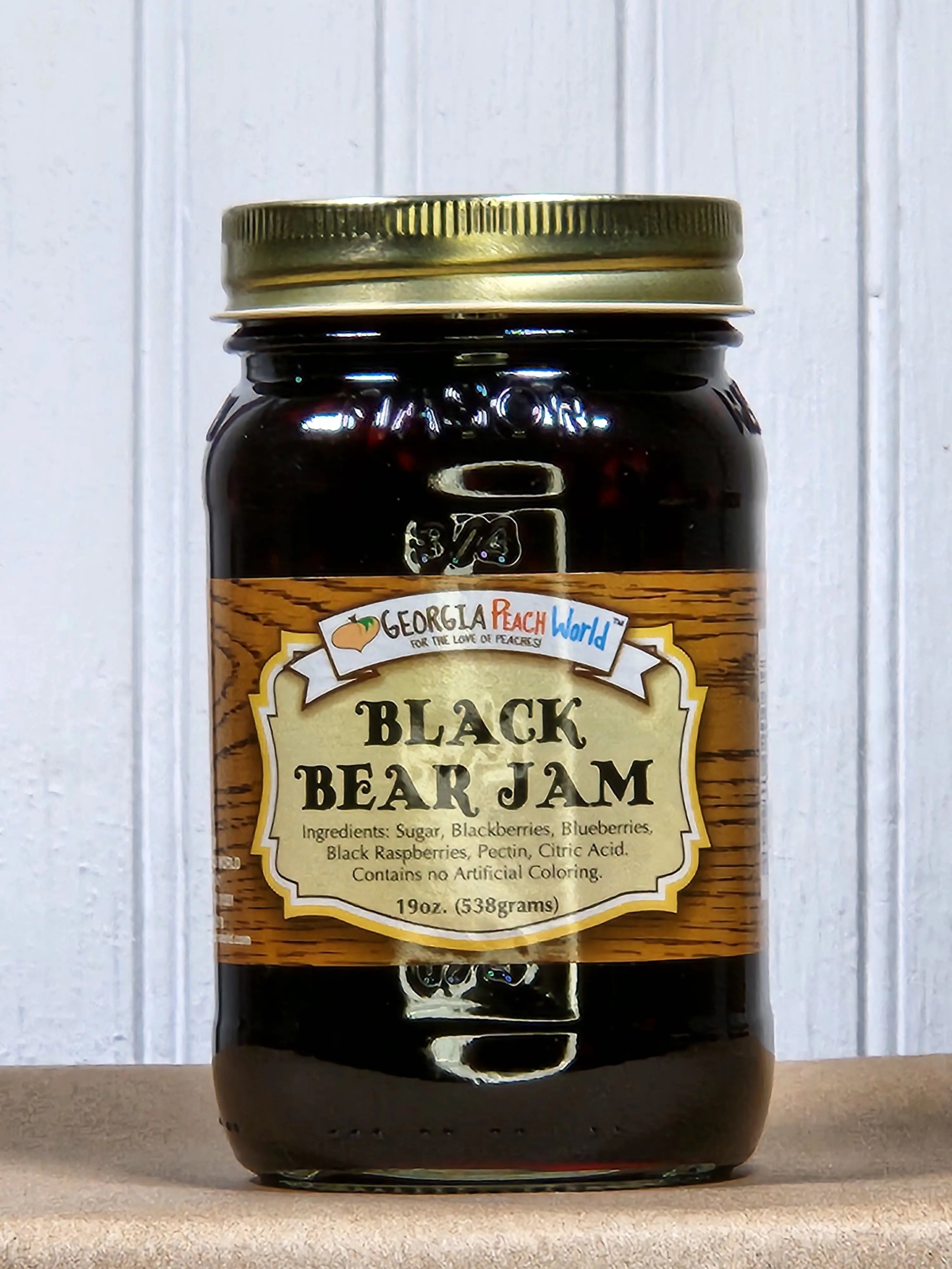 Black Bear Jam by Georgia Peach World, Southern food gift main product photo
