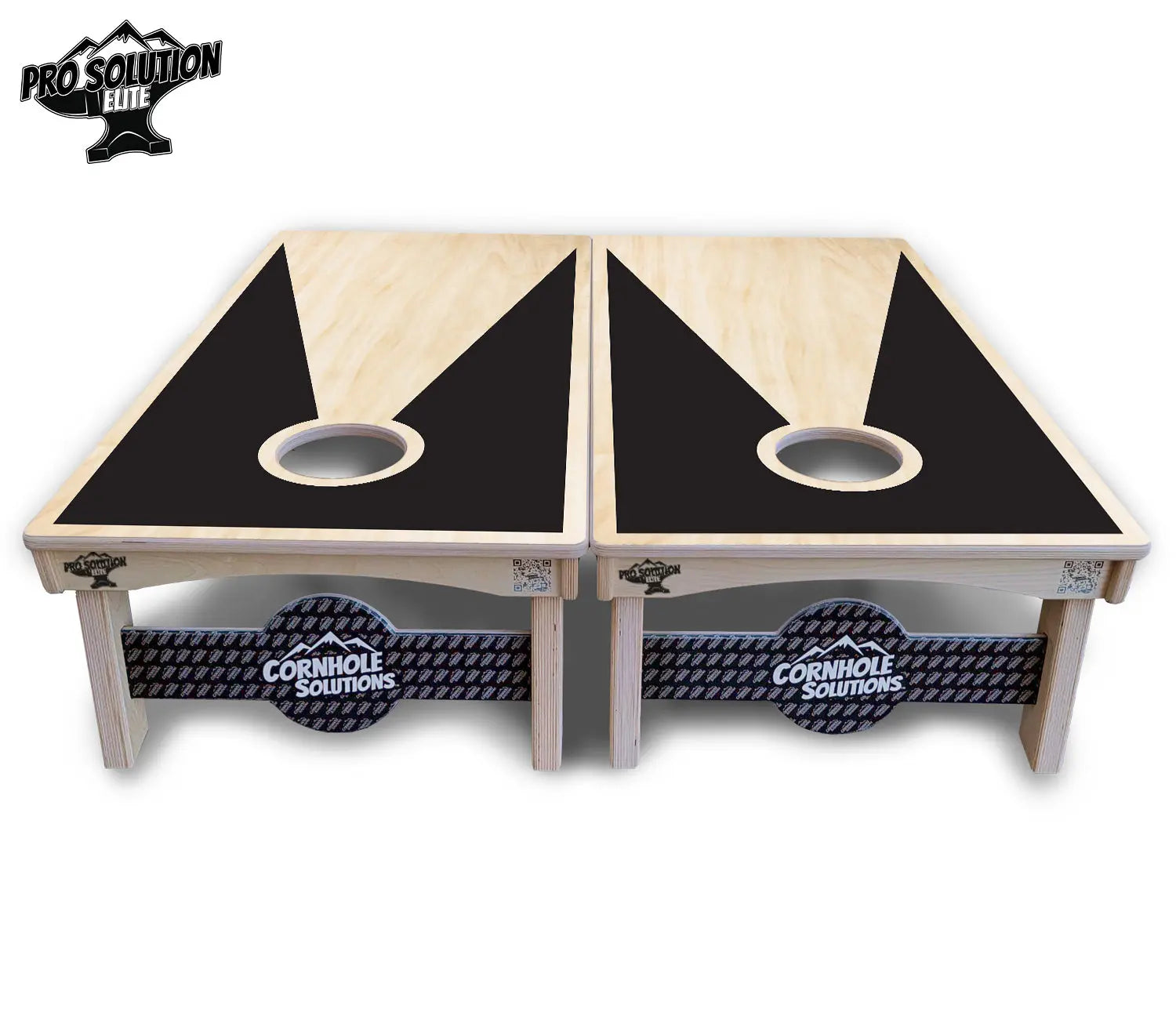 Black/Natural Keyhole Cornhole Boards - Pro Solution Elite Series by Cornhole Solutions, custom cornhole board detail photo 3