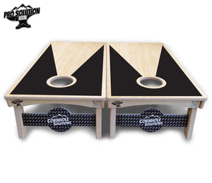 Black/Natural Keyhole Cornhole Boards - Pro Solution Elite Series by Cornhole Solutions, custom cornhole board detail photo 3