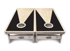 Black/Natural Keyhole Cornhole Boards - Professional Tournament Series by Cornhole Solutions, custom cornhole board detail photo 2