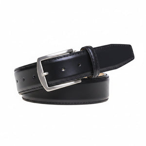 Black Italian Smooth Calf Leather Belt by Roger Ximenez: Bespoke Belts and Leather Accessories, handmade leather goods detail photo 5