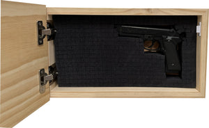 American Flag Decorative & Secure Wall-Mounted Gun Cabinet (Black) by Bellewood Designs, Southern home decor detail photo 6