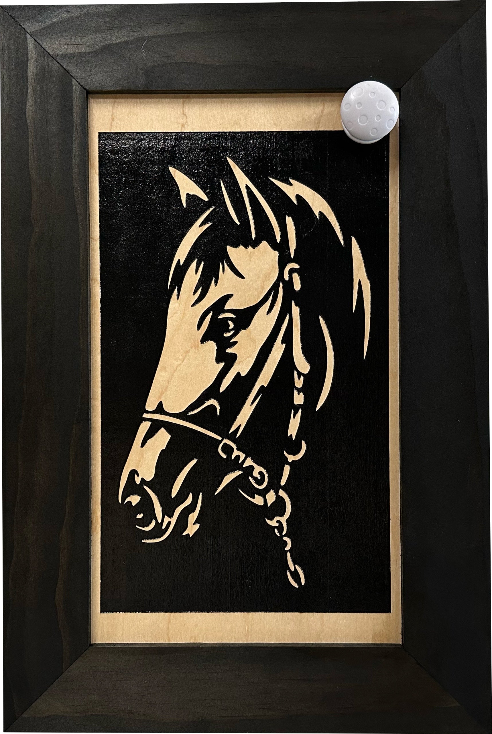 Horse Wall Art Gun Concealment Furniture - Handcrafted Hidden Gun Storage Wall Decor - Hidden Gun Shelf with Magnetic Lock for Quick Access by Bellewood Designs, Southern home