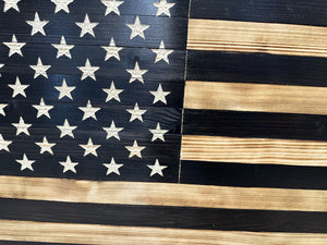 Large American Flag Gun Safe - Quick Access Hidden Gun Safe for Rifles, Shotguns, & Handguns - Gun Concealment Furniture with Magnetic Lock - Gun Self by Bellewood Designs