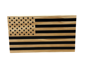 Opposite Inverted Flag (Black) Gun Safe - Wall Mounted Decorative Secure Gun Cabinet by Bellewood Designs, Southern home decor detail photo 2