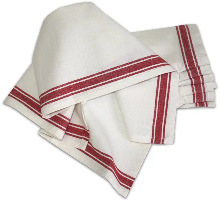Blank Red Stripe Cotton Kitchen Towel by Nola Tawk, tea towel main product photo