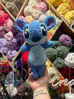 Blue Alien made of Stitches by Klassy Krafts, 3D printed toy main product photo