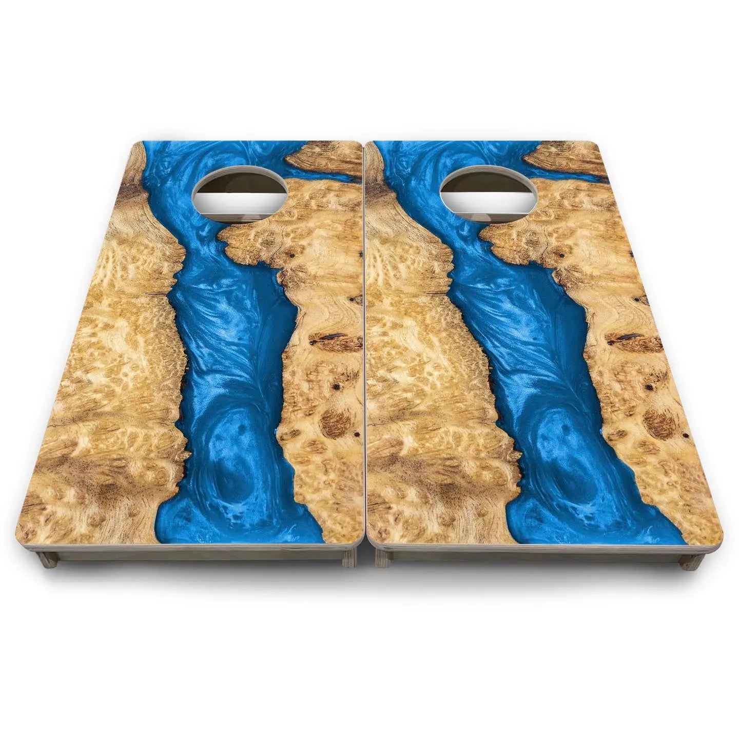 Blue Epoxy - Mini or Vacation Size Cornhole Boards by Cornhole Solutions, custom cornhole board detail photo 9