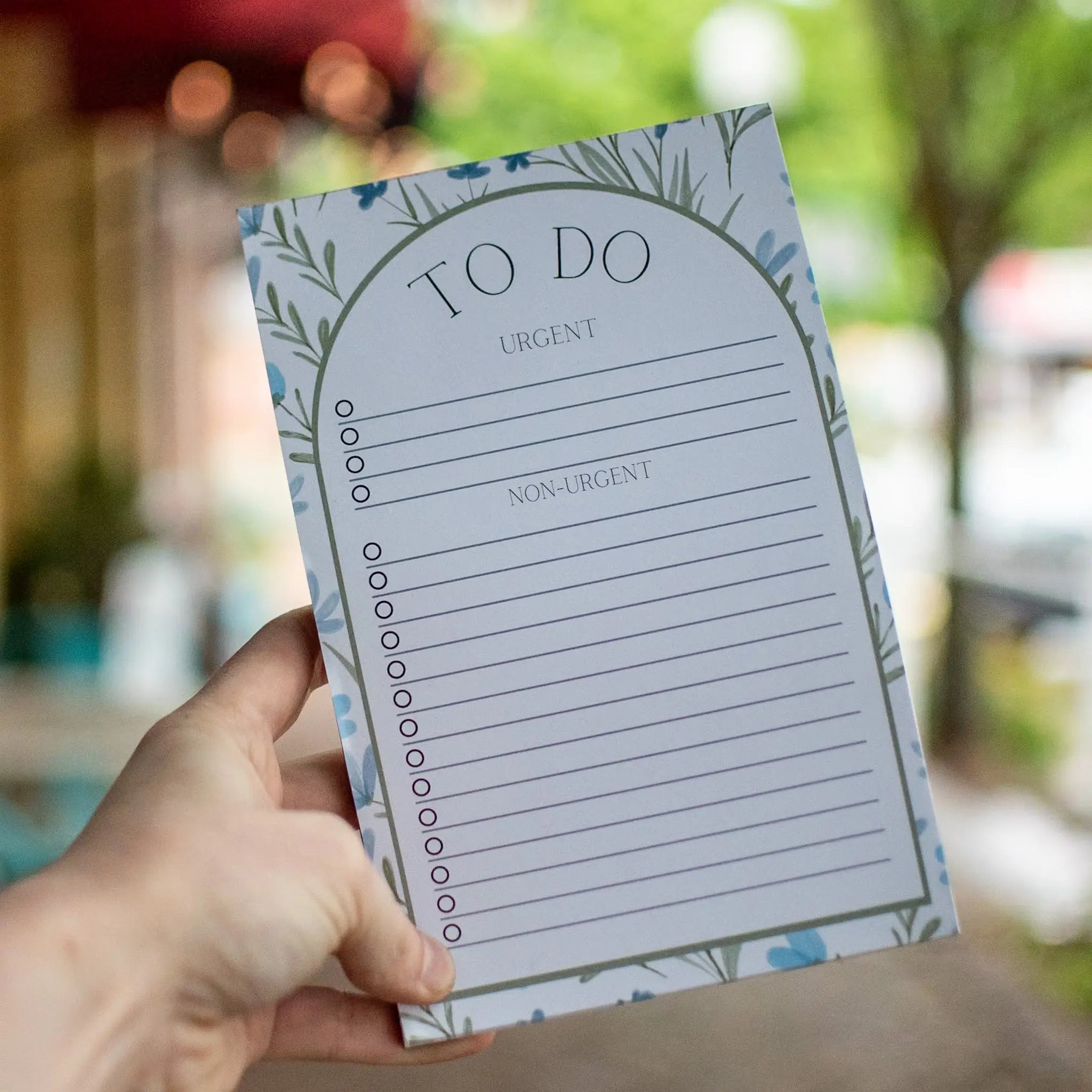 Blue Floral - To Do Notepad by Still Magnolia, stationery main product photo