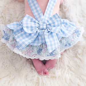 Blue Skirted Bunny Bubble by Seven Lantern Lane, children's boutique clothing detail photo 12