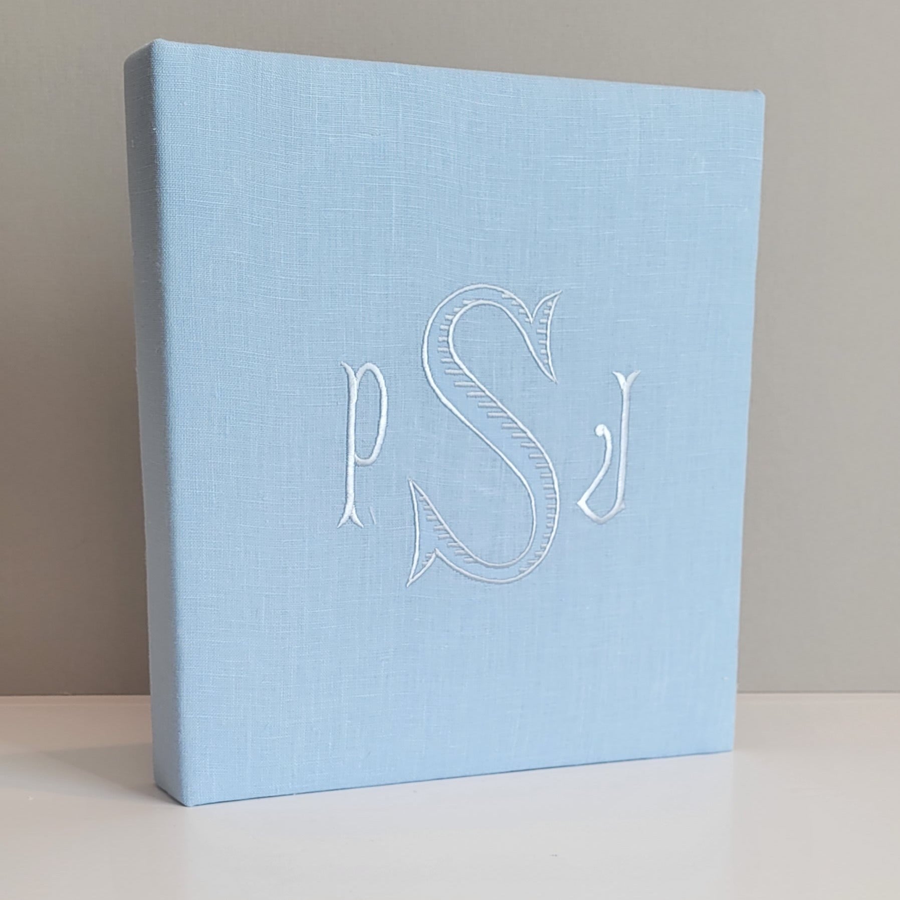 Baby Memory Book - Blue Linen (w/o Bow) by AP Creations in Tuscaloosa, paper gift detail photo 2