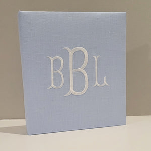 Baby Memory Book - Blue Linen (w/o Bow) by AP Creations in Tuscaloosa, paper gift detail photo 3