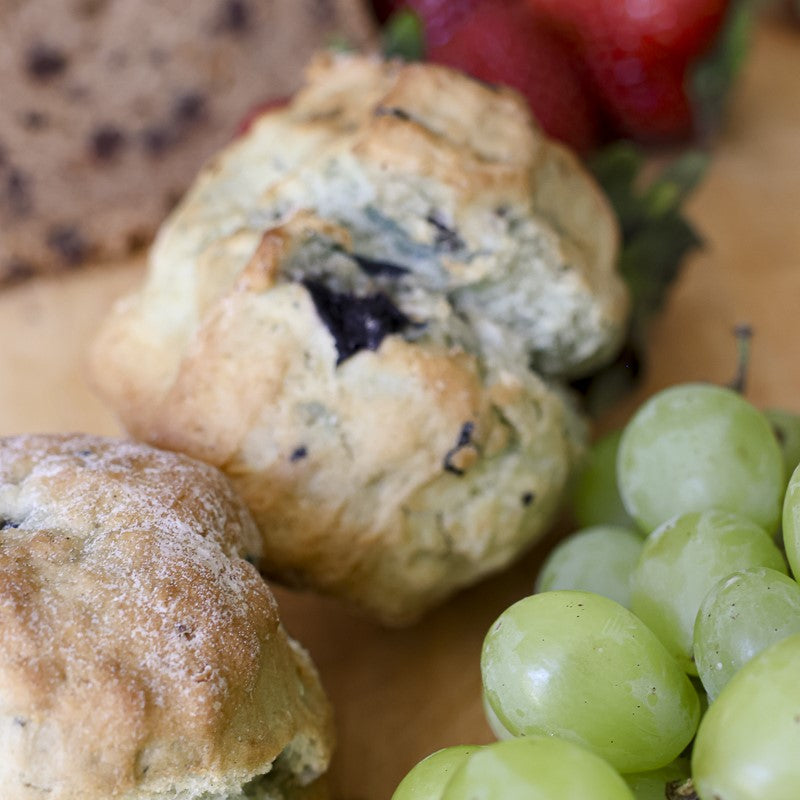 Blueberry Blast Buttermilk Scones - Gluten Free detail view by Two and a Half Irishmen - Traditional Irish Baking