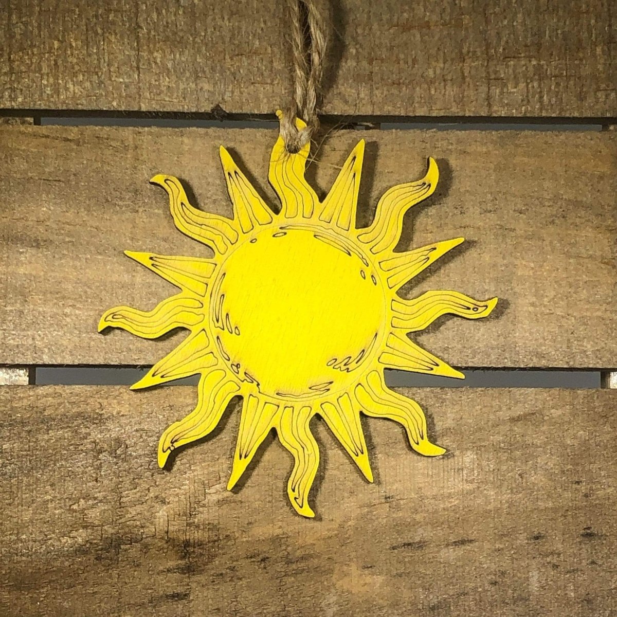 Bohemian Sun Christmas Wooden Ornament | Celestial Holiday Decor by Cate's Concepts, LLC, Southern home decor main product photo
