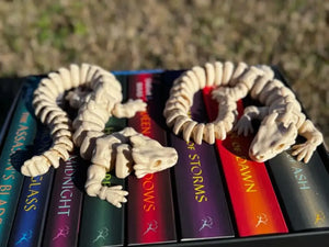 Bone Dragon 3D Printed Fidget Toy | Large Fantasy Sensory Toy by Mushroom Lady Co, paper gift main product photo