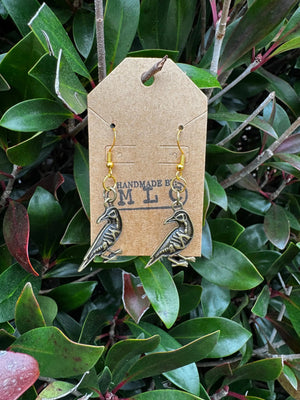Bone & Brass Earrings | Dark Academia Fantasy Jewelry Gift by Mushroom Lady Co, handmade jewelry detail photo 7
