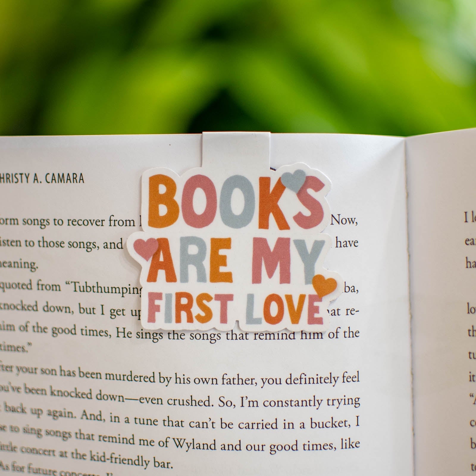 Books are my First Love - Magnetic Bookmark by Still Magnolia, Southern home decor detail photo 2